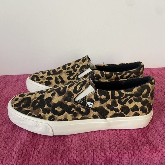 Lamo Lucy Slip On Sneakers Cheetah Print Brown Black Size 8 - Picture 4 of 11